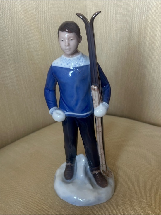 Bing & Grondahl Other - Bing & Grondahl Porcelain Boy Skier Figurine No. 2358 flawless